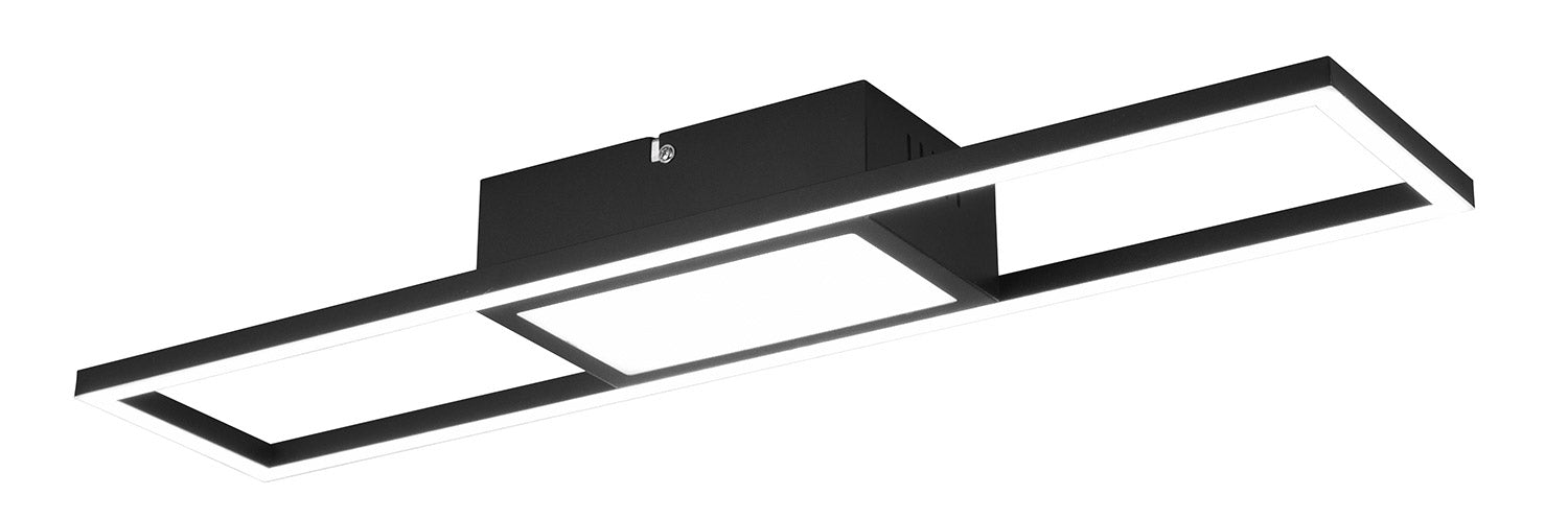 Plafoniera da Interno a LED in Metallo Nero Opaco