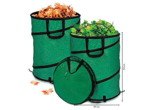 Sacco Fogliame Contenitore Per Giardinaggio Pieghevole Con Manici Rifiuti 44x53cm