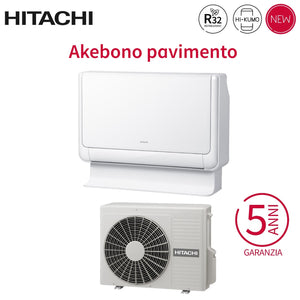 Climatizzatore Condizionatore Hitachi a Pavimento Inverter Serie Akebono 9000 Btu RAF-25RXE R-32 Wi-Fi Optional - Novità