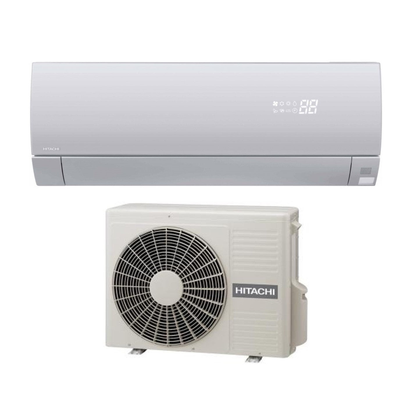 Climatizzatore Condizionatore Hitachi Inverter serie PREMIUM FROST WASH SILVER 9000 Btu RAK-25PSES R-32 Wi-Fi Optional Colore Argento - Novità