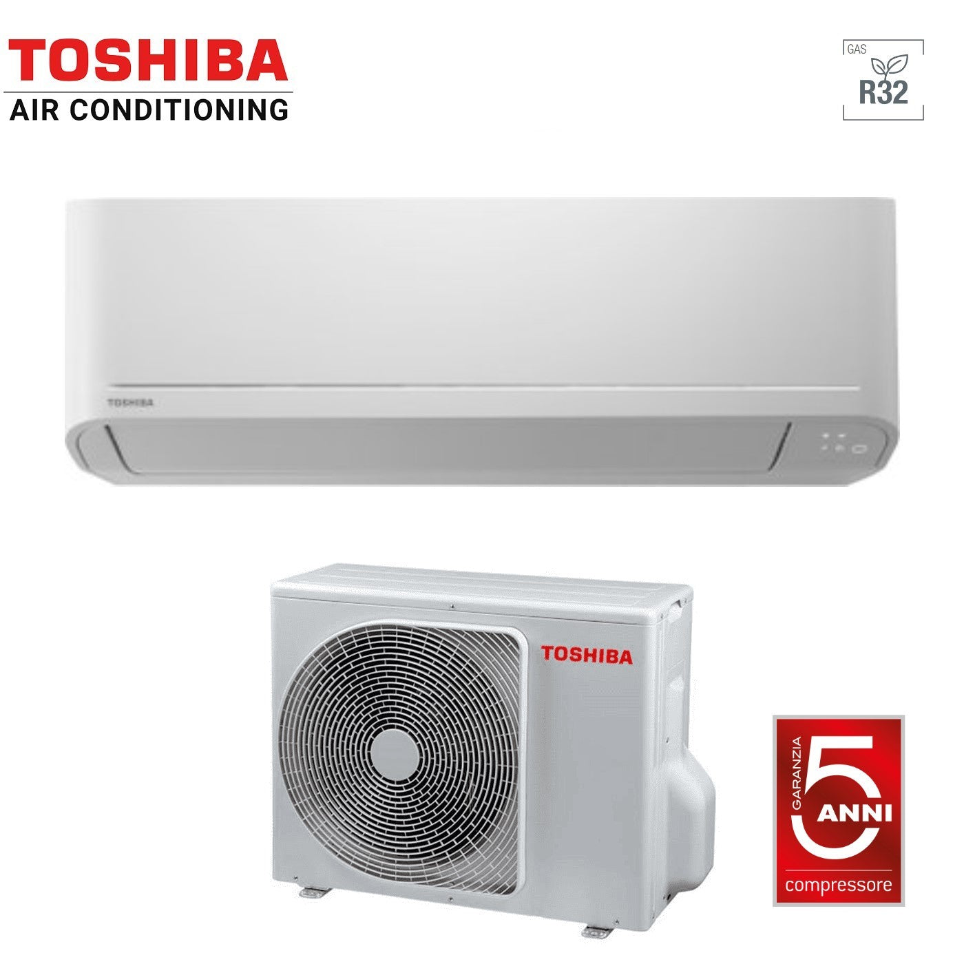 Climatizzatore Condizionatore Toshiba Inverter serie SEIYA 18000 Btu RAS-18E2KVG-E R-32 Wi-Fi Optional Classe A++/A+
