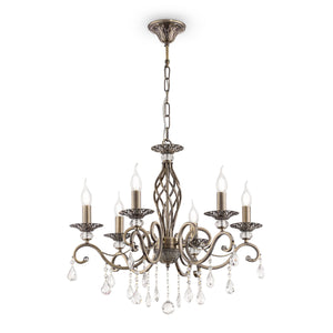 Lampadario Royal Classic in Metallo Grace Ottone