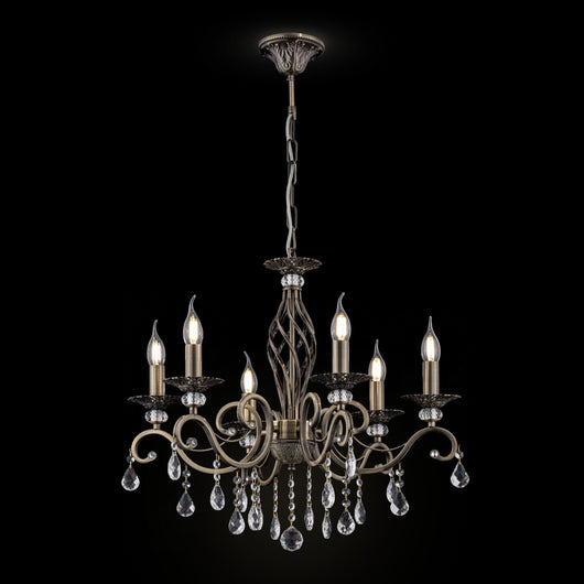 Lampadario Royal Classic in Metallo Grace Ottone