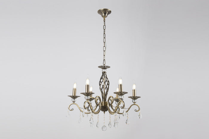 Lampadario Royal Classic in Metallo Grace Ottone