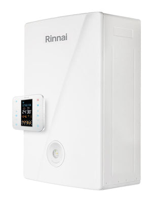 Caldaia Rinnai a Condensazione Momiji 29 kW con Cronotermostato Wi-Fi Intergrato Gpl Low NOx REB-KAI2529FF con Kit scarico Fumi Sdoppiato di Serie