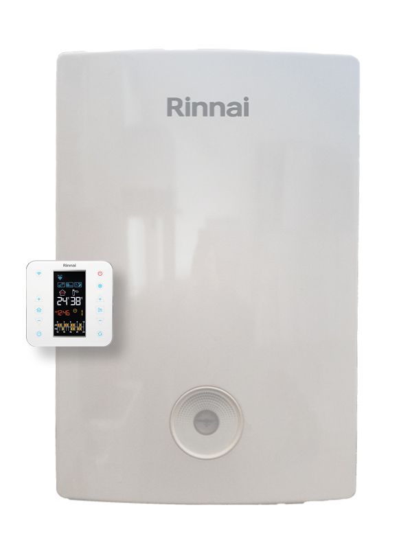 Caldaia Rinnai a Condensazione Momiji 34 kW con Cronotermostato Wi-Fi Intergrato Metano Low NOx REB-KAI3135FF con Kit Scarico Fumi Sdoppiato di Serie