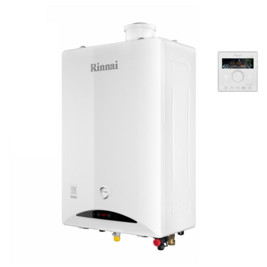 Caldaia RINNAI a condensazione ZEN 29 kW Low NOx Wi-Fi integrato Neutralizzatore Condensa integrato cod. REB-KBI2929FF-LPG GPL Completa di Kit Fumi