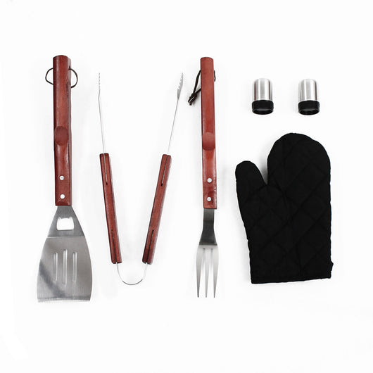 Set accessori barbecue con grembiule e guanto