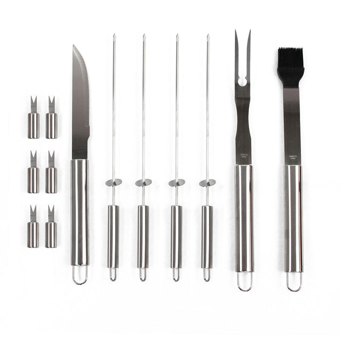 Set 18 Utensili Accessori per  Barbecue con  Valigetta