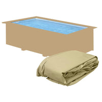 Liner Di Ricambio Per Piscina In Legno Ecowood Rettangolare - 10,00 X 5,00 X H.1,45 M Sabbia - Spessore 0,75 Mm