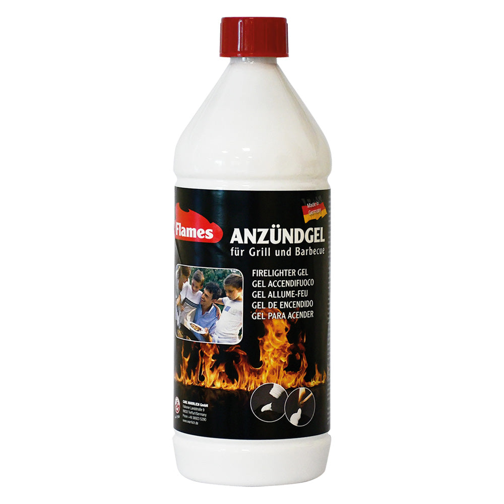 ACCENDIFUOCO GEL 'FLAMES' ML 1000 FLAMES 12 PZ