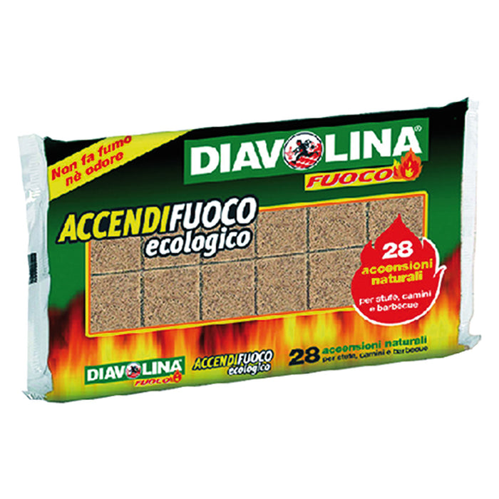 DIAVOLINA 'ACCENDIFUOCO ECOLOGICA' 28 cubi - art. 15312 DIAVOLINA 24 CF