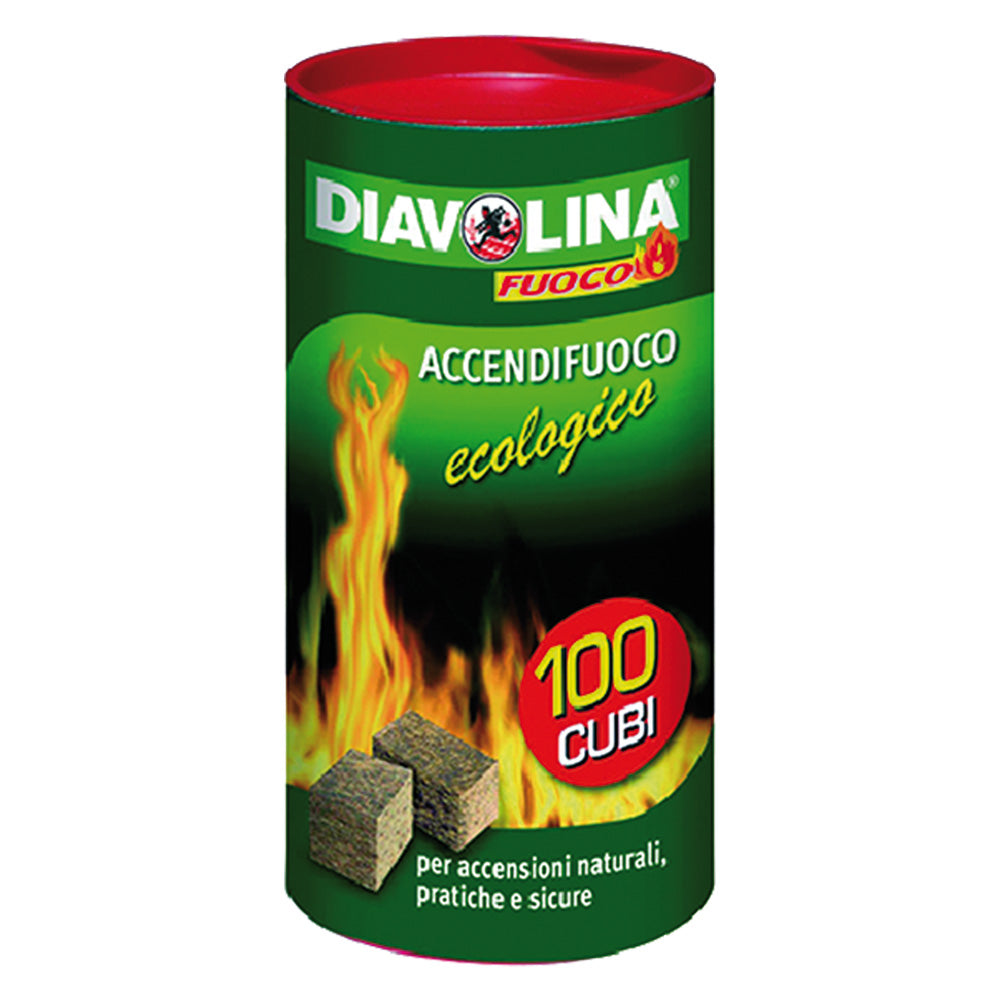 DIAVOLINA 'ACCENDIFUOCO ECOLOGICA' 100 cubi - art. 15317 DIAVOLINA 6 CF