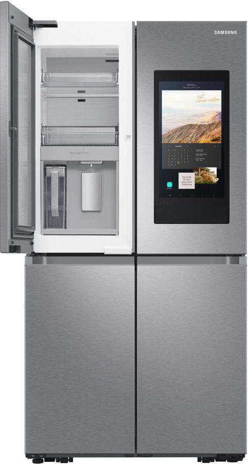 Frigorifero 4 porte Samsung RF65A977FSR 637 Litri Classe energetica F (A178xL91,2xP71,6) Total No Frost Family Hub Intrattenimento Food AI Inox