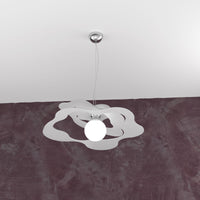 RIPPLES SOSPENSIONE D.50 CM. 1 LUCE GRIGIO 1158-S50-GR