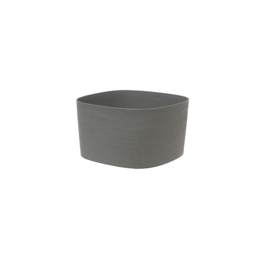 Vaso Per Fiori Rodi Polietilene Interno-Esterno con Riserva D'acqua Integrato Cm 37x37x21h col Fog (Grigio) AMZRODI37FOG