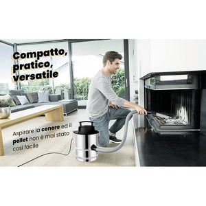 Bidone aspiracenere solidi e liquidi 18L potenza 800W