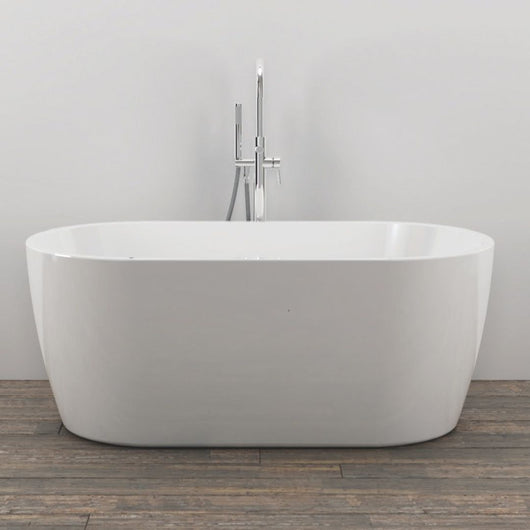 Vasca da bagno free standing 002 acrilico bianco lucido ovale l138xh57xp75