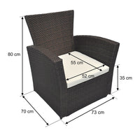 Salotto da giardino in rattan, set di divani da esterno in polyrattan marrone RT-A09ZB