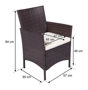 Salotto da giardino in rattan, set di divani da esterno in polyrattan marrone mod. Martino RT-E09ZB