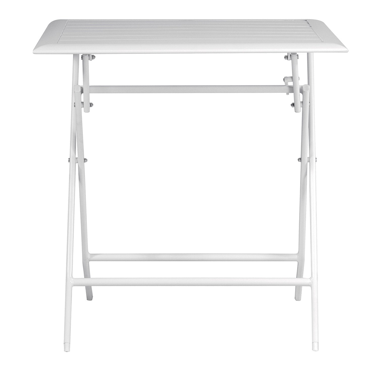 Tavolo Pieghevole da Giardino 60x60x72 cm Lucca in Alluminio Bianco