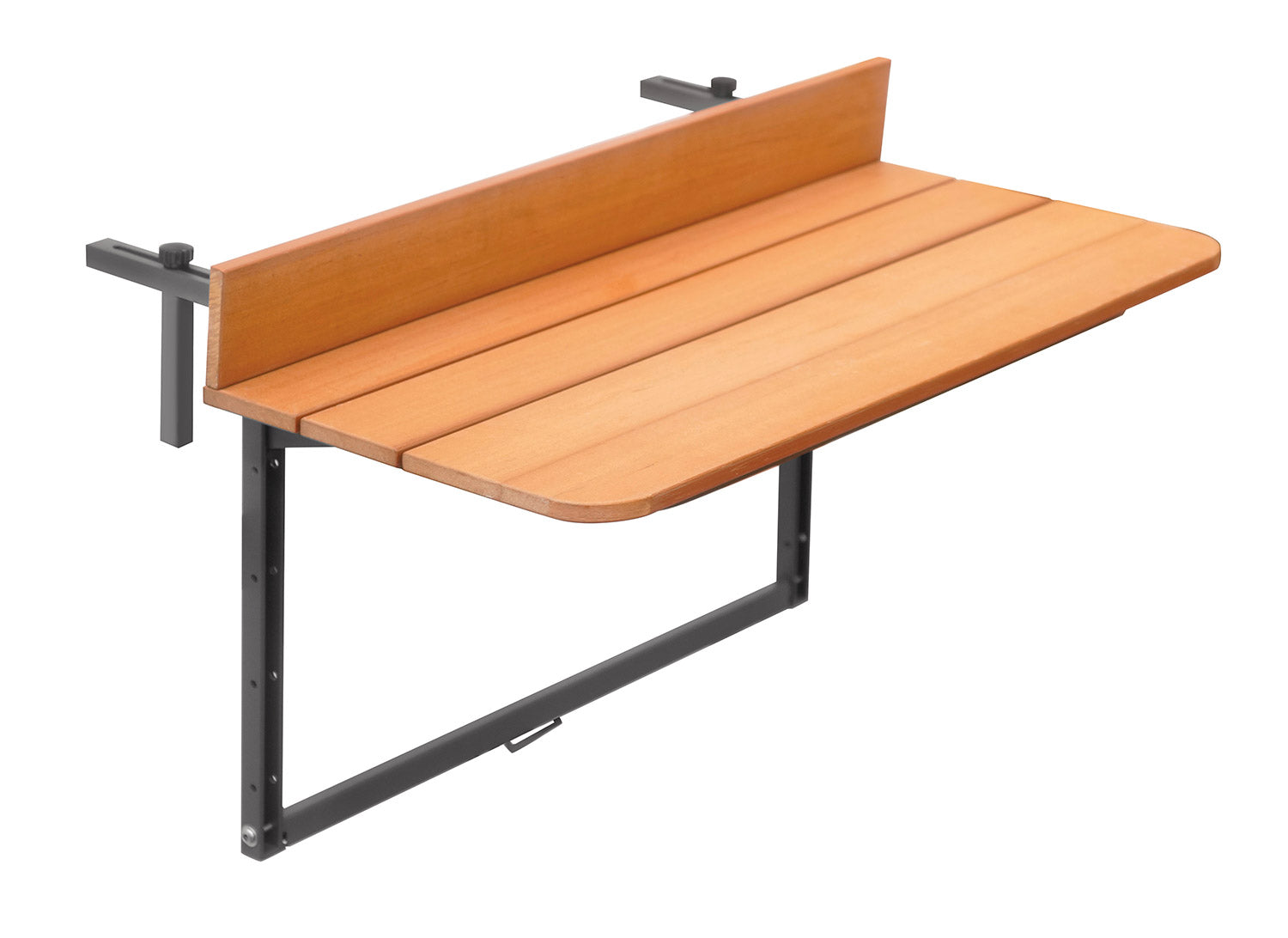 Tavolino Pieghevole da Balcone Look Out 80x37 cm Look Out in Alluminio e Doghe in Resin Wood
