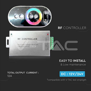 V-TAC VT-2405 Radio Centraliana Controller per Striscia LED RGB con Telecomando Touch SKU 3312