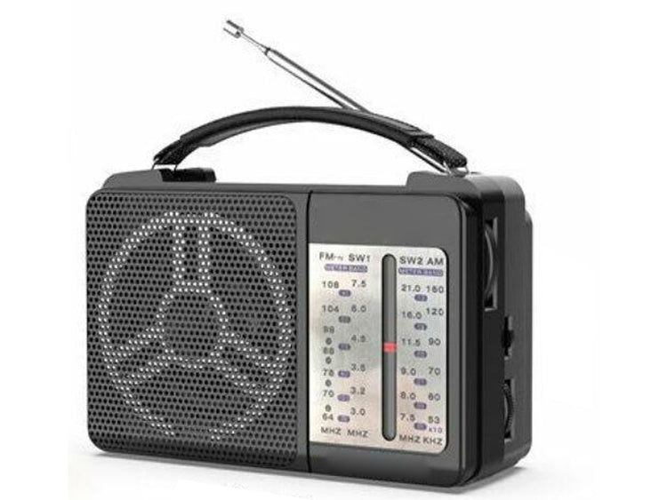 Radio Portatile 4 Bandi AM FM SW1 SW2 Volume Alto Dimensione 160X107X58mm Doppio Alimentazione