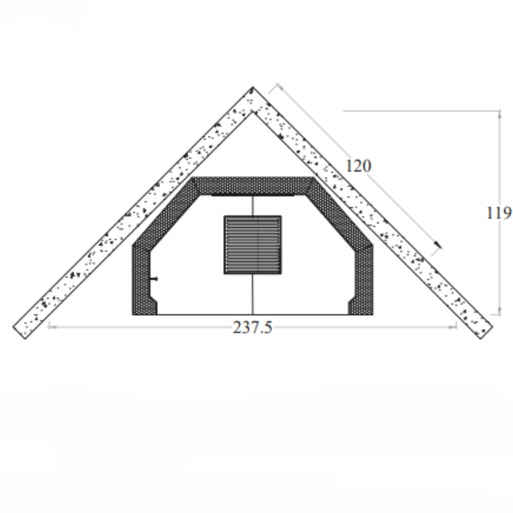 Camino legna prefabbricato refrattario focolare aperto m140 ref riscaldamento