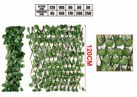 Recinzione Estensibile con Foglie Artificiali Di Begonia 120X45cm