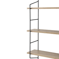 [en.casa] Scaffale da Parete a 3 Ripiani Scaffale da Muro Libreria Pensile con Ripiani Regolabili in Altezza 48 x 15 x