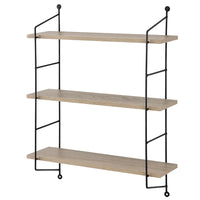 [en.casa] Scaffale da Parete a 3 Ripiani Scaffale da Muro Libreria Pensile con Ripiani Regolabili in Altezza 48 x 15 x