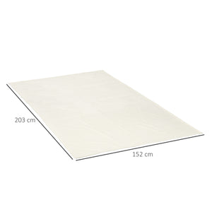 Coperta Plaid Dubleface 203x152x0,5 cm in Flanella 330 GSM Bianco Crema