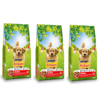 Multipack da 3 pz di purina friskies per cani crocchette vitafit active con manzo da 10 kg cad