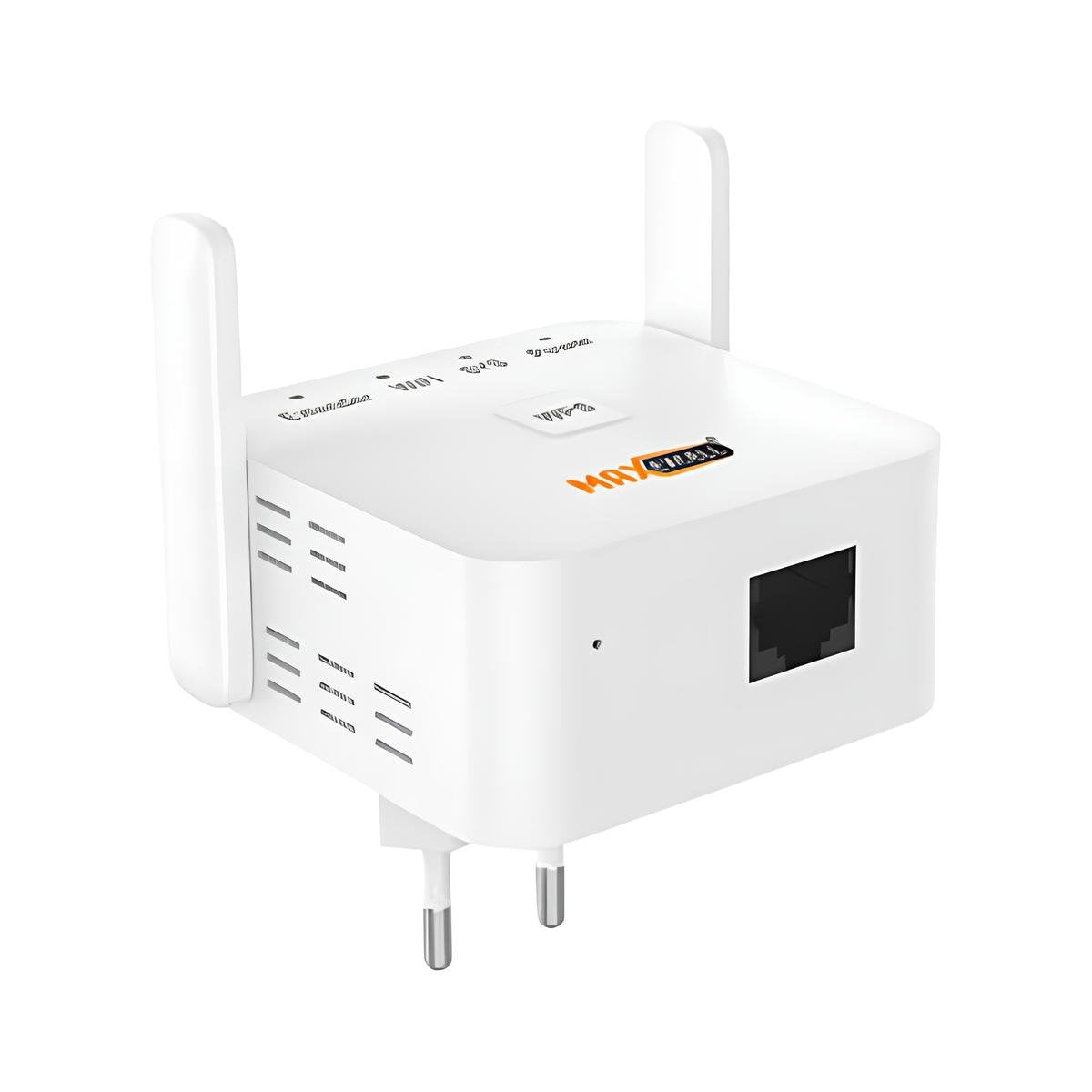 Ripetitore Wireless Wifi Extender Velocit&agrave; Banda 300Mbps con Due Antenne Esterne Configurazione Facile e Veloce Bianco