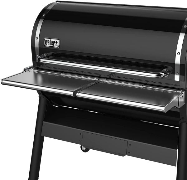 Ripiano anteriore ripiegabile in acciaio inox accessorio per barbecue a pellet smokefire ex6 7003 weber