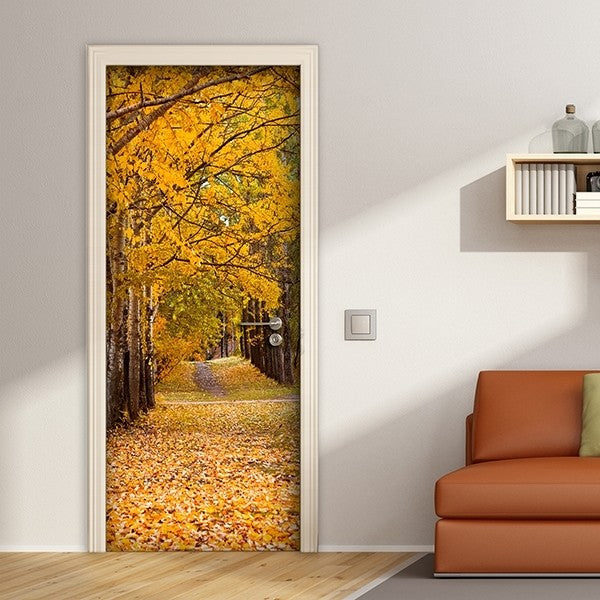 Decorazione per Porta Autoadesiva Facile da Applicare 210x83 cm Door Cover Autumn Trees