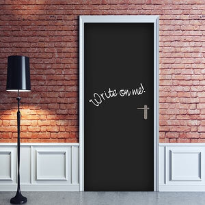 Decorazione per Porta Autoadesiva Facile da Applicare 210x83 cm Door Cover Black Board