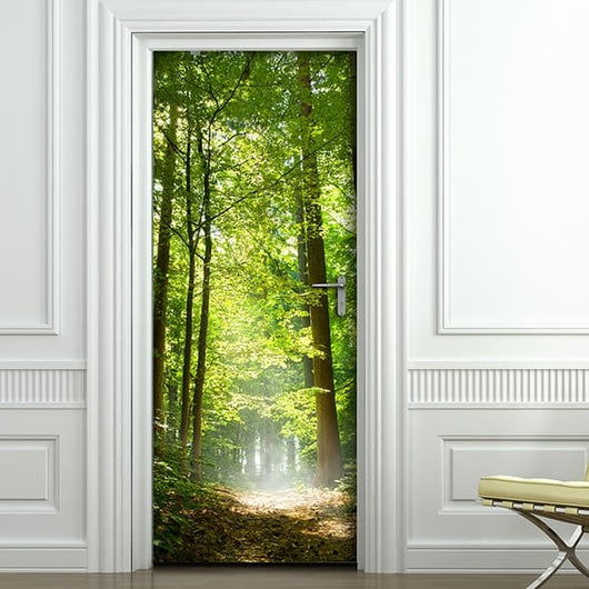 Decorazione per Porta Autoadesiva Facile da Applicare 210x83 cm Door Cover Woods