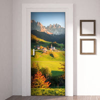 Decorazione per Porta Autoadesiva Facile da Applicare 210x83 cm Door Cover Dolomiti