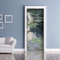 Decorazione per Porta Autoadesiva Facile da Applicare 210x83 cm Door Cover Monet Ninfee