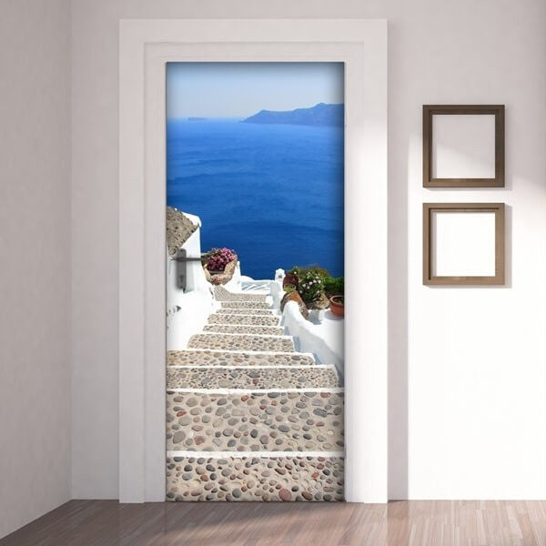 Decorazione per Porta Autoadesiva Facile da Applicare 210x83 cm Door Cover Greece