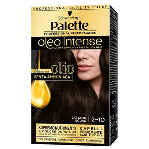 schwarzkopf palette oleo intense colorazione permanente senza ammoniaca 2-10 castano scuro