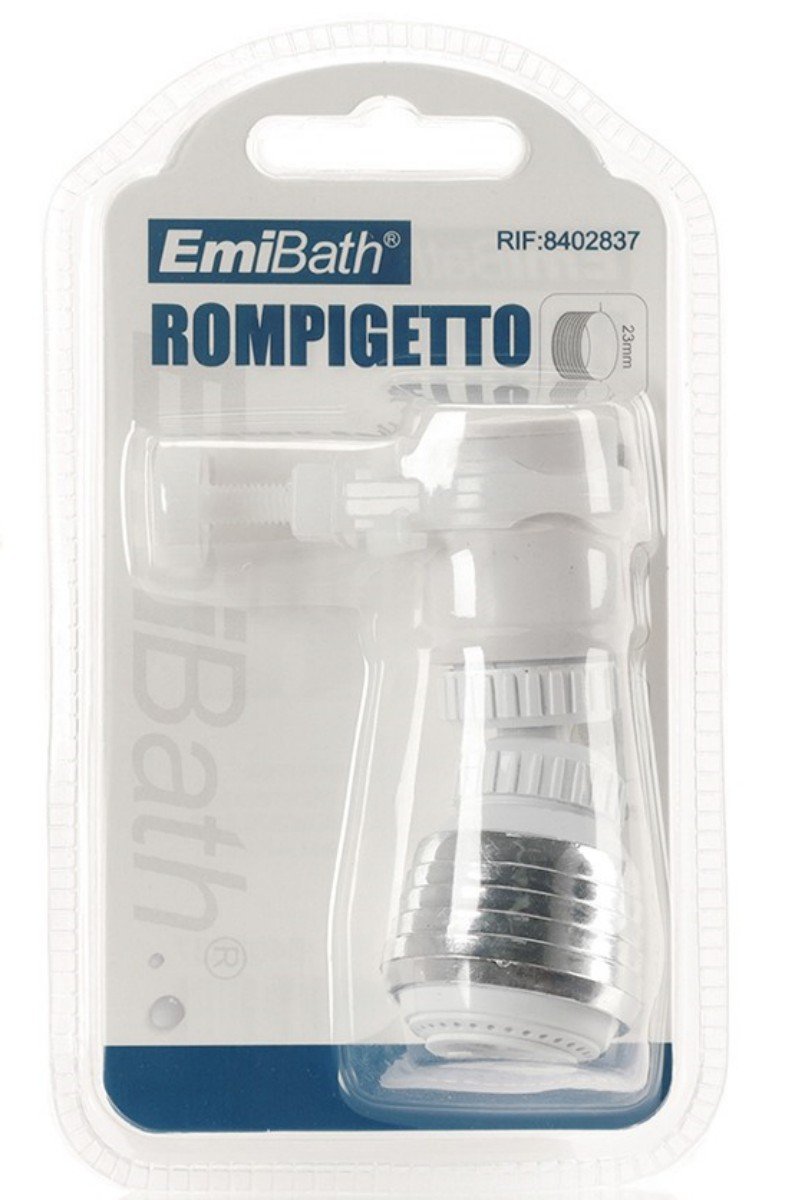 Rompigetto Aeratore Per Rubinetti Con Fascetta Girevole 360&deg; Colore Bianco Materiale Plastica