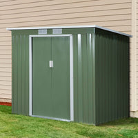 CASA CASETTA BOX PORTA ATTREZZI GIARDINO PORTE SCORREVOLI ACCIAIO 213×173×130cm