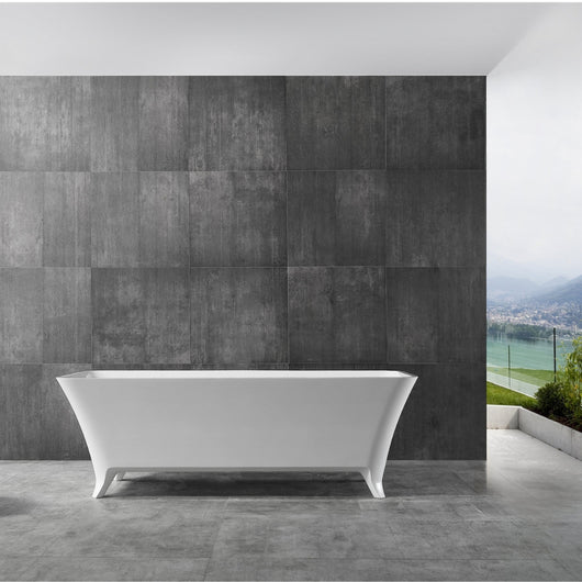 Vasca da bagno free standing hannah artificial stone bianco opaco matt *** confezione 1