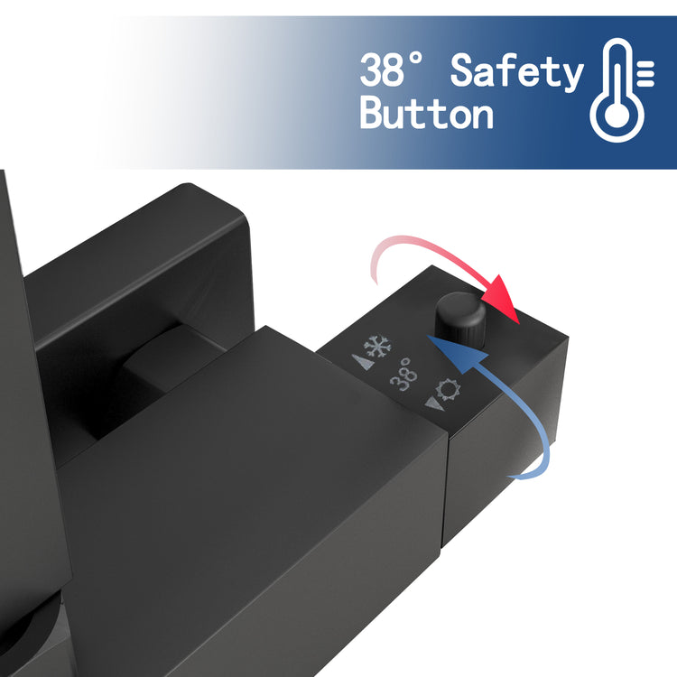 AICA ITALY Colonne Doccia Termostatiche, Sistema Doccia con Miscelatore Termostatico a 38℃ Nero