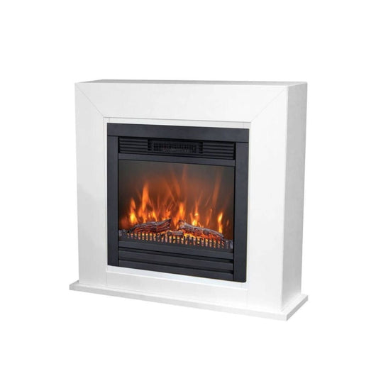 Xaralyn Adra Lucius Caminetto da 1400W con effetto fiamma e legni decorativi, Bianco