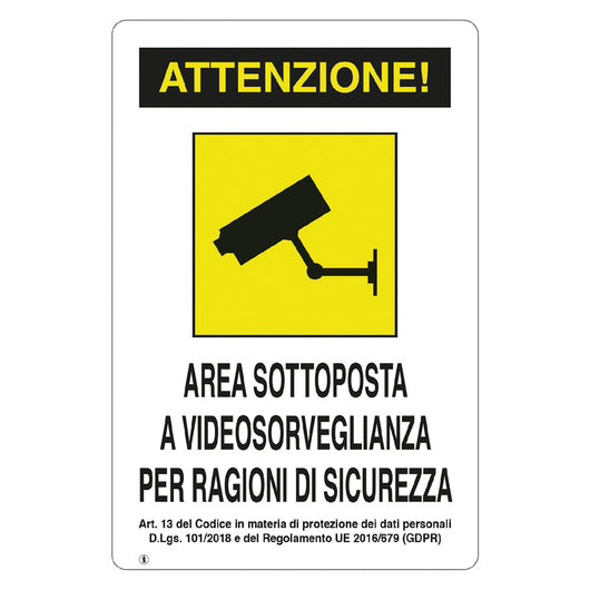 CARTELLO 'VIDEOSORVEGLIANZA' cm 20 x 30 IST SRL 10 PZ