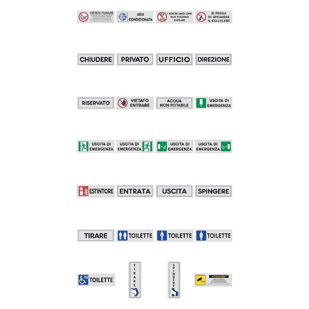 Etichetta segnaletica sala d'attesa (10 pezzi) STAMPLAST